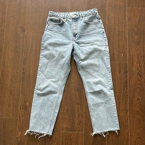 Topshop Blue Cropped Ankle Jeans with Vintage Appeal